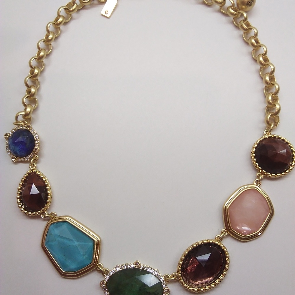 Kate Spade New Amethyst, Blue, and Green Necklace